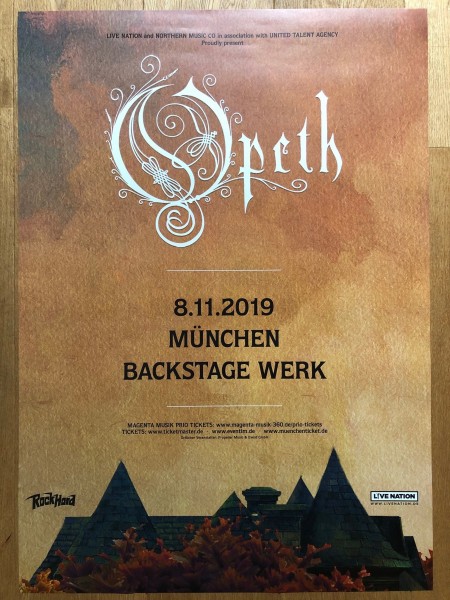 Konzert Plakat A1 München Backstage 8.11.2019