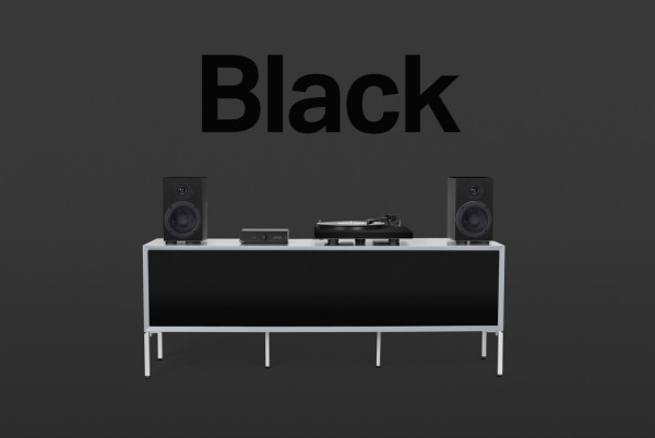 Komplettes Hifi-Stereo-System Seidenmatt schwarz