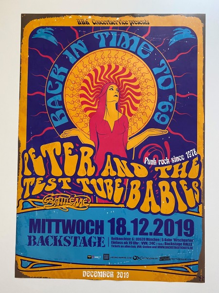 Konzert Plakat A1 München Backstage 18.12.2019