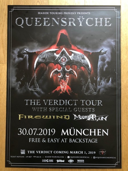 Konzert Plakat A1 München Backstage 30.7.2019
