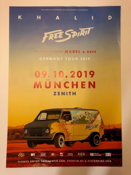 Konzert Plakat A1 München Zenith 9.10.2019
