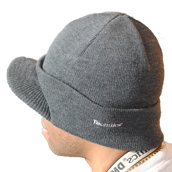Peaked Beenie Hat / Grey / One Size