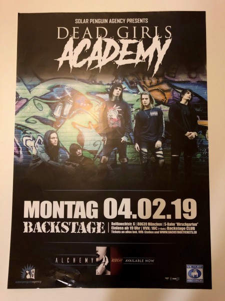 Konzert Plakat A1 München Backstage 4.2.2019